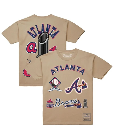 Mitchell & Ness Men's Cream Atlanta Braves Legacy Defined T-Shirt