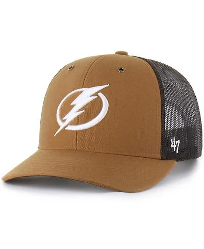Carhartt x '47 Brand Men's Brown Tampa Bay Lightning Trucker Adjustable Hat