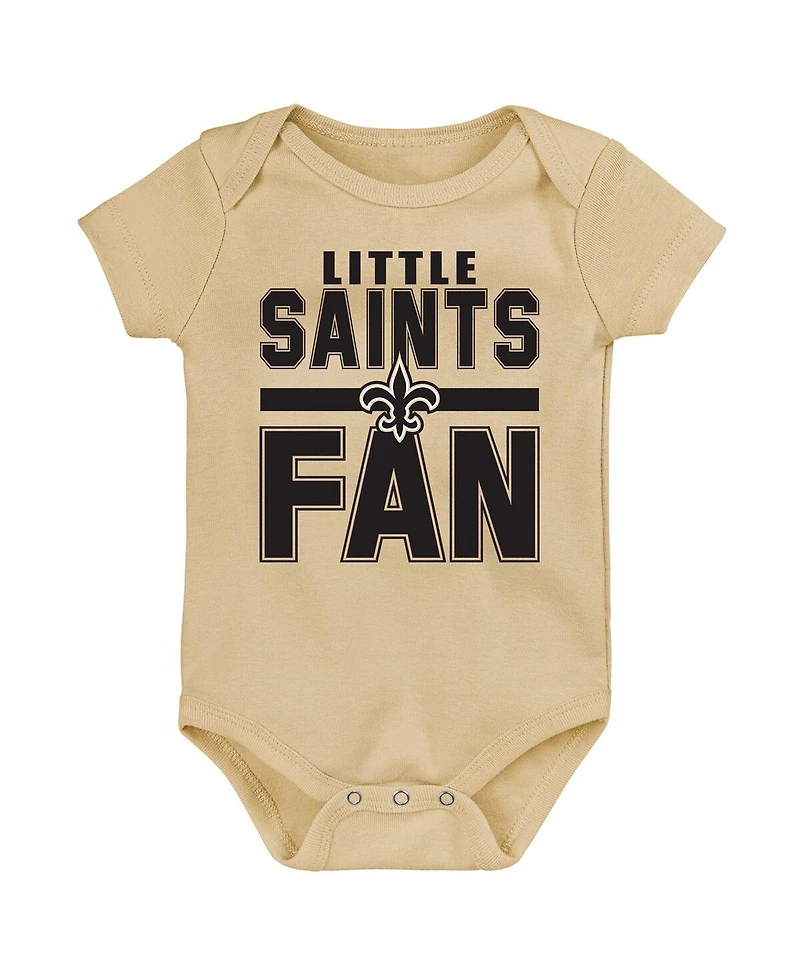 Outerstuff Newborn 3-Piece New Orleans Saints Little Tike Bodysuit Set