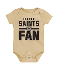 Outerstuff Newborn 3-Piece New Orleans Saints Little Tike Bodysuit Set