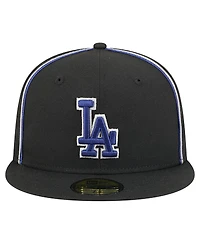 New Era Men's Black Los Angeles Dodgers Soutache 59FIFTY Fitted Hat
