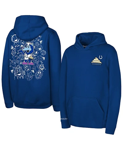 Mitchell & Ness Big Boys and Girls Royal Indianapolis Colts Blue Pie Day Hoodie