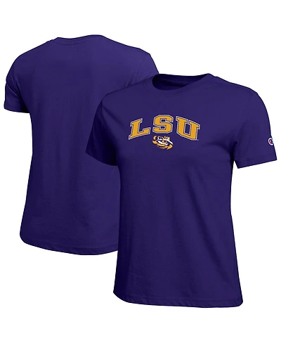 Champion Women's Purple Lsu Tigers Arched Over Logo T-Shirt