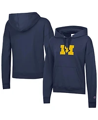 Champion Women's Navy Michigan Wolverines Powerblend Fleece Hoodie