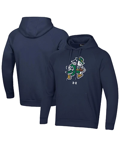 Under Armour Men's Navy Notre Dame Fighting Irish Leprechaun Rival Fleece Hoodie