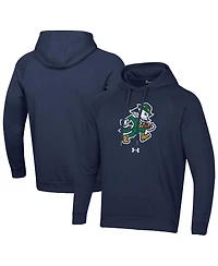 Under Armour Men's Navy Notre Dame Fighting Irish Leprechaun Rival Fleece Hoodie