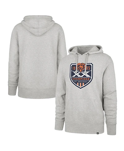 '47 Brand Men's Gray Chicago Bears Super Bowl Xx Champions 40th Anniversary Imprint Headline Hoodie