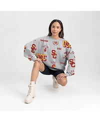 Gameday Couture Women's Gray Usc Trojans Always on Repeat Fleece Sweatshirt