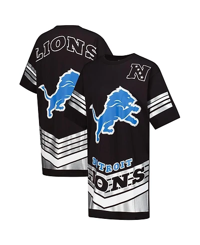 Gameday Couture Women's Black Detroit Lions Perfect Score Vintage T-Shirt Dress