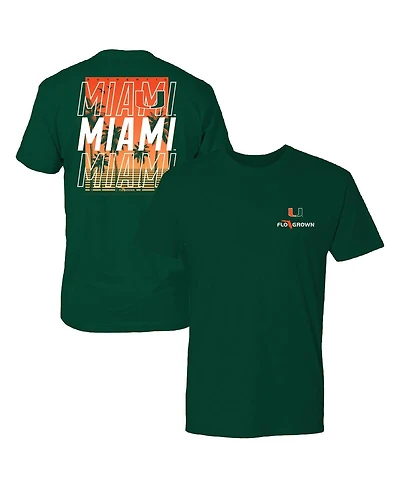 FLoGrown Men's Green Miami Hurricanes Repeat Poster T-Shirt