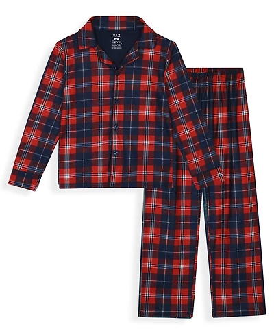 Max & Olivia Boys 4-20 2-Piece Plaid Pajama Shirt and Pants Set