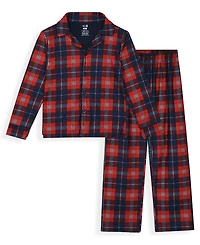 Max & Olivia Boys 4-20 2-Piece Plaid Pajama Shirt and Pants Set