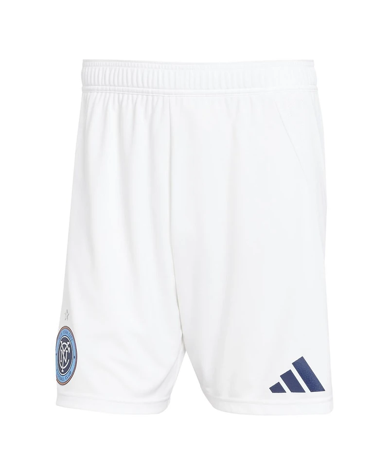 Adidas Men's White New York City Fc Home 2025 The Excelsior Kit Authentic Shorts