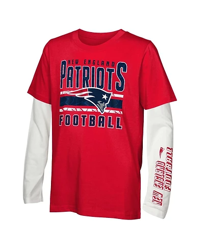 Outerstuff Big Boys and Girls New England Patriots In the Mix T-Shirt Combo Set