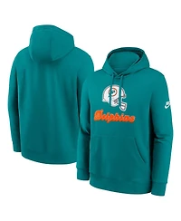 Nike Men's Aqua Miami Dolphins Best Season Rewind Club Pullover Hoodie
