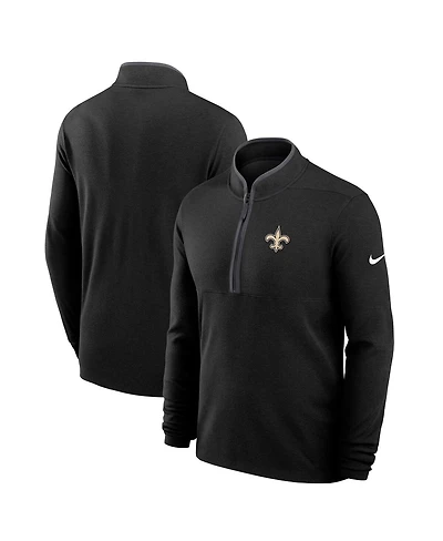 Nike Men's Black New Orleans Saints Lightweight Victory Dri-fit Half-Zip Pullover Hoodie