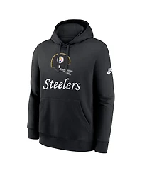 Nike Men's Black Pittsburgh Steelers Best Season Rewind Club Pullover Hoodie