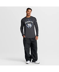 Nike Men's Anthracite New York Giants Primetime Legend Icon Performance Long Sleeve T-Shirt