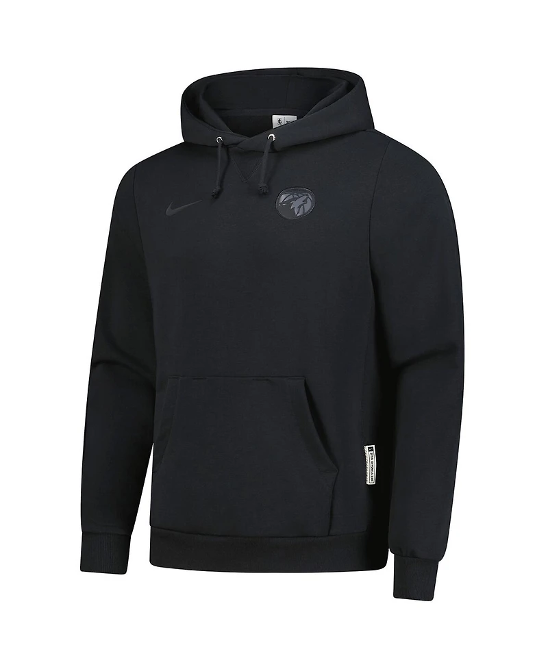 Nike Men's Black Minnesota Timberwolves Authentic Travel Standard Issue Dri-Fit Hoodie