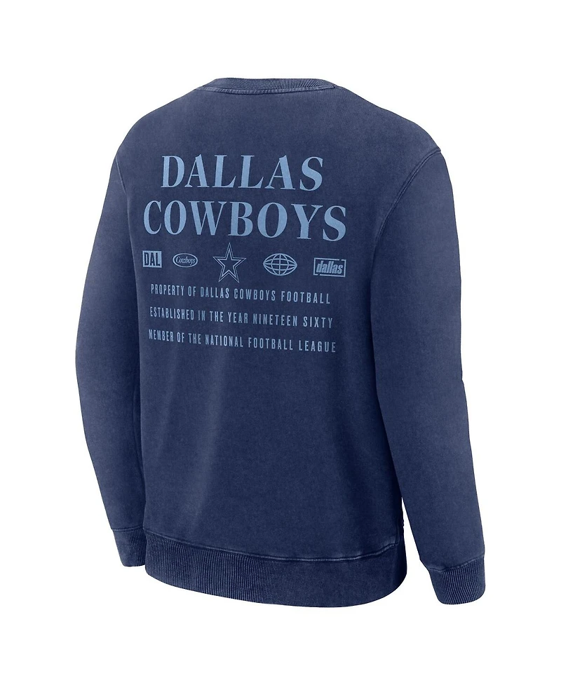 Fanatics Men's Navy Dallas Cowboys Deep Route Pullover Sweatshirt
