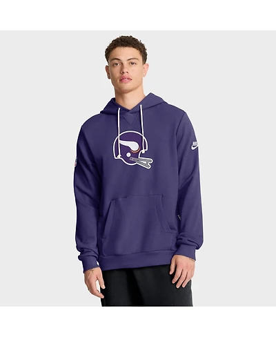 Nike Men's Purple Minnesota Vikings Sideline Standard Issue Alt 2 Dri-fit Hoodie