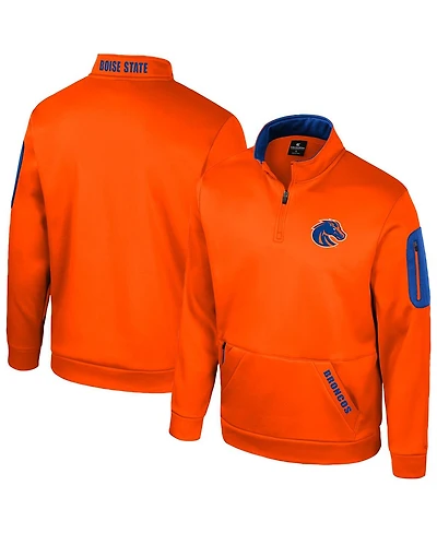 Colosseum Men's Orange Boise State Broncos Mainframe Quarter-Zip Fleece Jacket