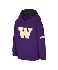 Colosseum Toddler Purple Washington Huskies Big Logo Volume Fleece Pullover Hoodie