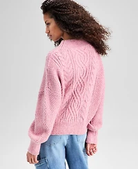 And Now This Women's Cable-Knit Mock-Neck Sweater, Macy's Exclusive