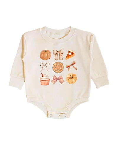 Sweet Wink Baby Girls Thankful Cutie Thanksgiving Long Sleeve Romper