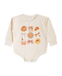 Sweet Wink Baby Girls Thankful Cutie Thanksgiving Long Sleeve Romper