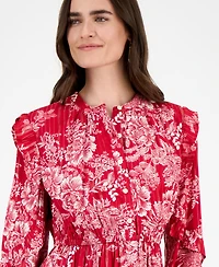 Style & Co Women's Ruffle-Trim Long-Sleeve Dress, Macy's Exclusive