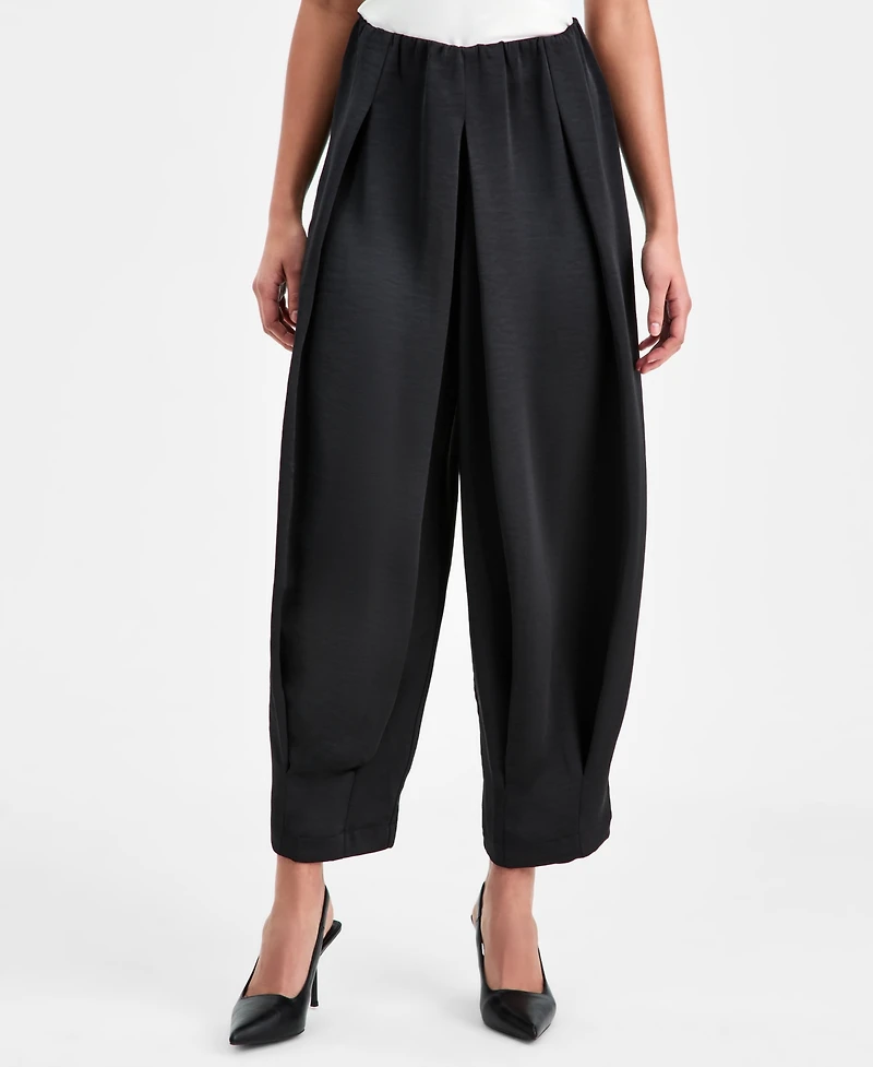 Bar Iii Women's Bubble-Waist Cropped Pants, Macy's Exclusive