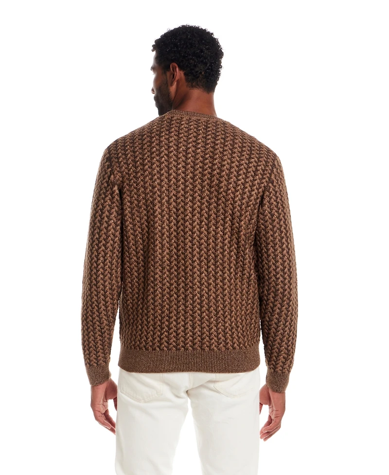 Weatherproof Vintage Men's Braided Crewneck Sweater