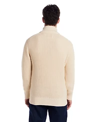Weatherproof Vintage Men's Tuck Stitch Long Sleeves Sweater Jacket
