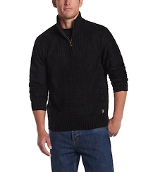 Weatherproof Vintage Men's Cable-Knit Quarter-Zip Sweater