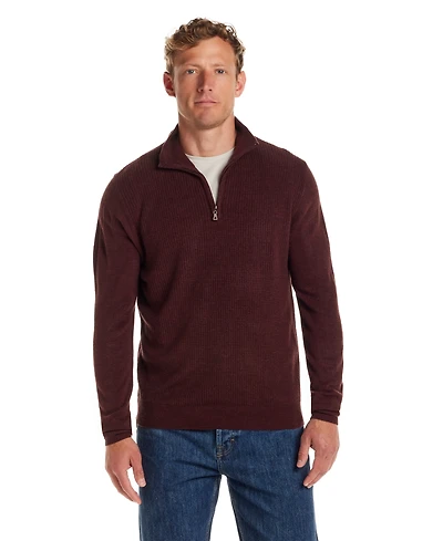 Weatherproof Vintage Men's Textured Quarter-Zip Sweater