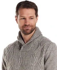 Weatherproof Vintage Men's Chunky Cable Knit Toggle Sweater