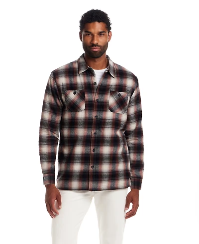 Weatherproof Vintage Men's Sherpa-Lined Flannel Shirt Jacket