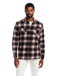 Weatherproof Vintage Men's Sherpa-Lined Flannel Shirt Jacket