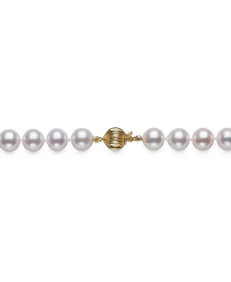 Belle de Mer Cultured Akoya Pearl (8-8.5mm) Necklace in 14k Gold