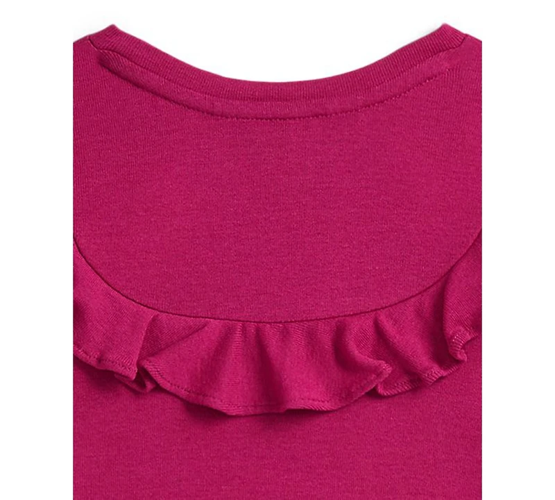 Polo Ralph Lauren Girls 2T-6X Ruffled Long Sleeve Dress