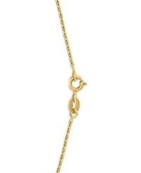 Macy's Cultured Freshwater Pearl (10mm) and Cubic Zirconia Necklace in 14k Gold Over Sterling Silver