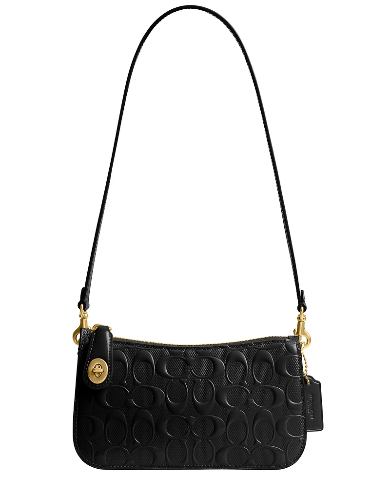 Coach Penn Signature Patent Leather Shoulder Bag