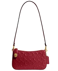 Coach Penn Signature Patent Leather Shoulder Bag