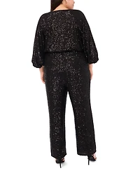 Vince Camuto Plus Sequined Pull-On Flare Pants