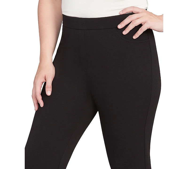 Alfred Dunner Petite Jet Setter Crepe Pull-On Pants