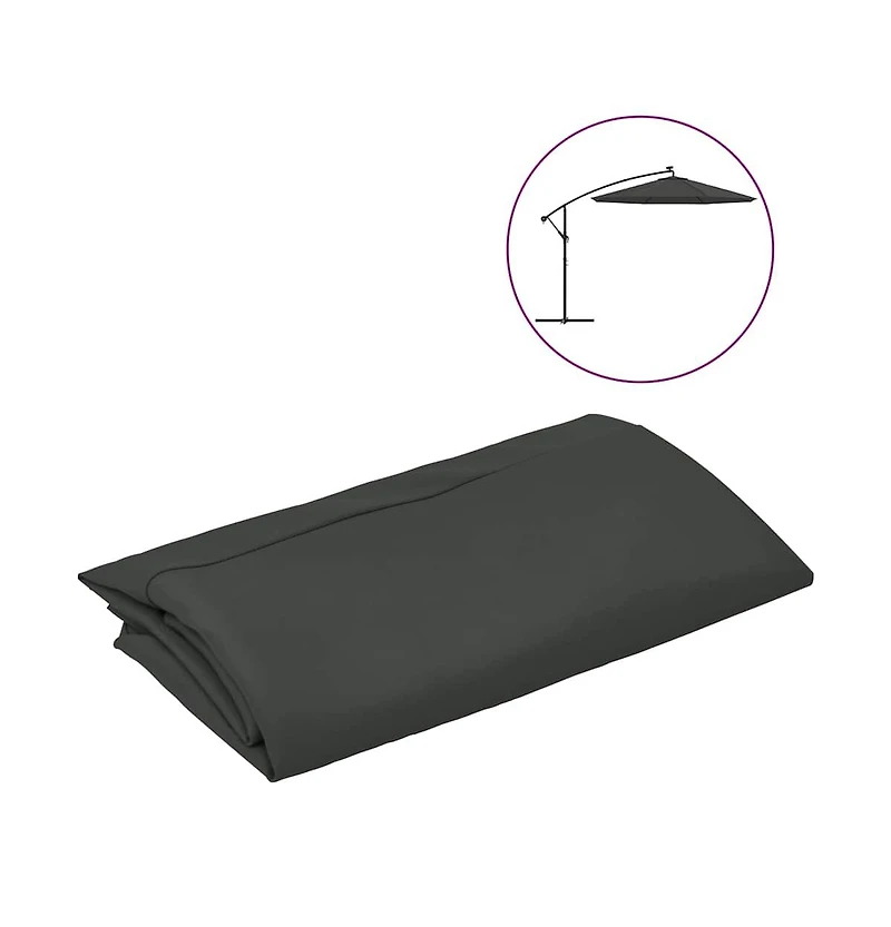 vidaXL Replacement Fabric Anthracite 100% polyester 138 in diameter