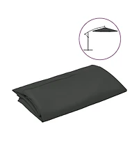 vidaXL Replacement Fabric Anthracite 100% polyester 138 in diameter