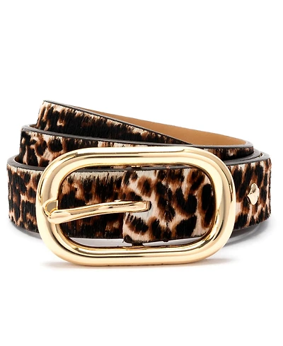 kate spade new york Leopard Print Molten Buckle Belt