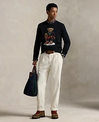 Polo Ralph Lauren Men's Bear Print Crewneck Long Sleeve Sweater